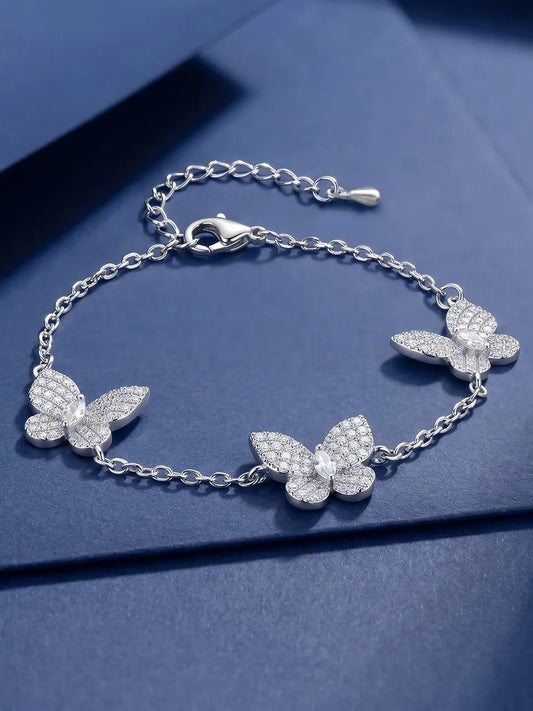 Peora Butterfly Dream Wings Bracelet - Silver