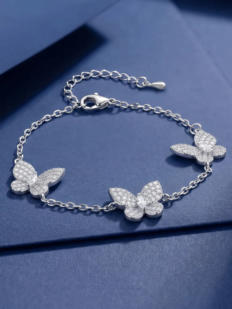 Peora Butterfly Dream Wings Bracelet - Silver