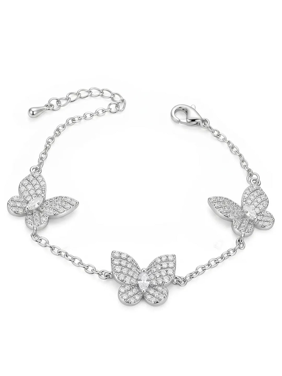 Peora Butterfly Dream Wings Bracelet - Silver