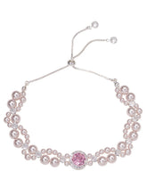Peora Pink Pearl Charm Bracelet