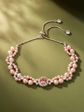 Peora Pink Pearl Charm Bracelet