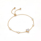Peora Crystal Sweetheart Bracelet - Gold