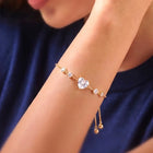 Peora Crystal Sweetheart Bracelet - Gold