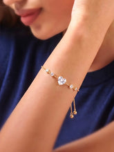 Peora Crystal Sweetheart Bracelet - Gold