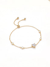 Peora Crystal Sweetheart Bracelet - Gold