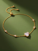 Peora Crystal Sweetheart Bracelet - Gold