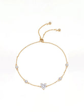 Peora Crystal Sweetheart Bracelet - Gold