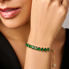 Peora Green Gemstone Bracelet - Gold