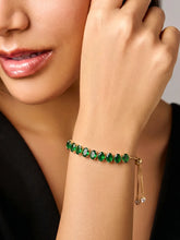 Peora Green Gemstone Bracelet - Gold