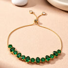 Peora Green Gemstone Bracelet - Gold