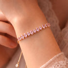 Peora Pink Gemstone Bracelet - Gold
