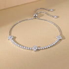 Peora Crystal Radiance Bracelet - Silver