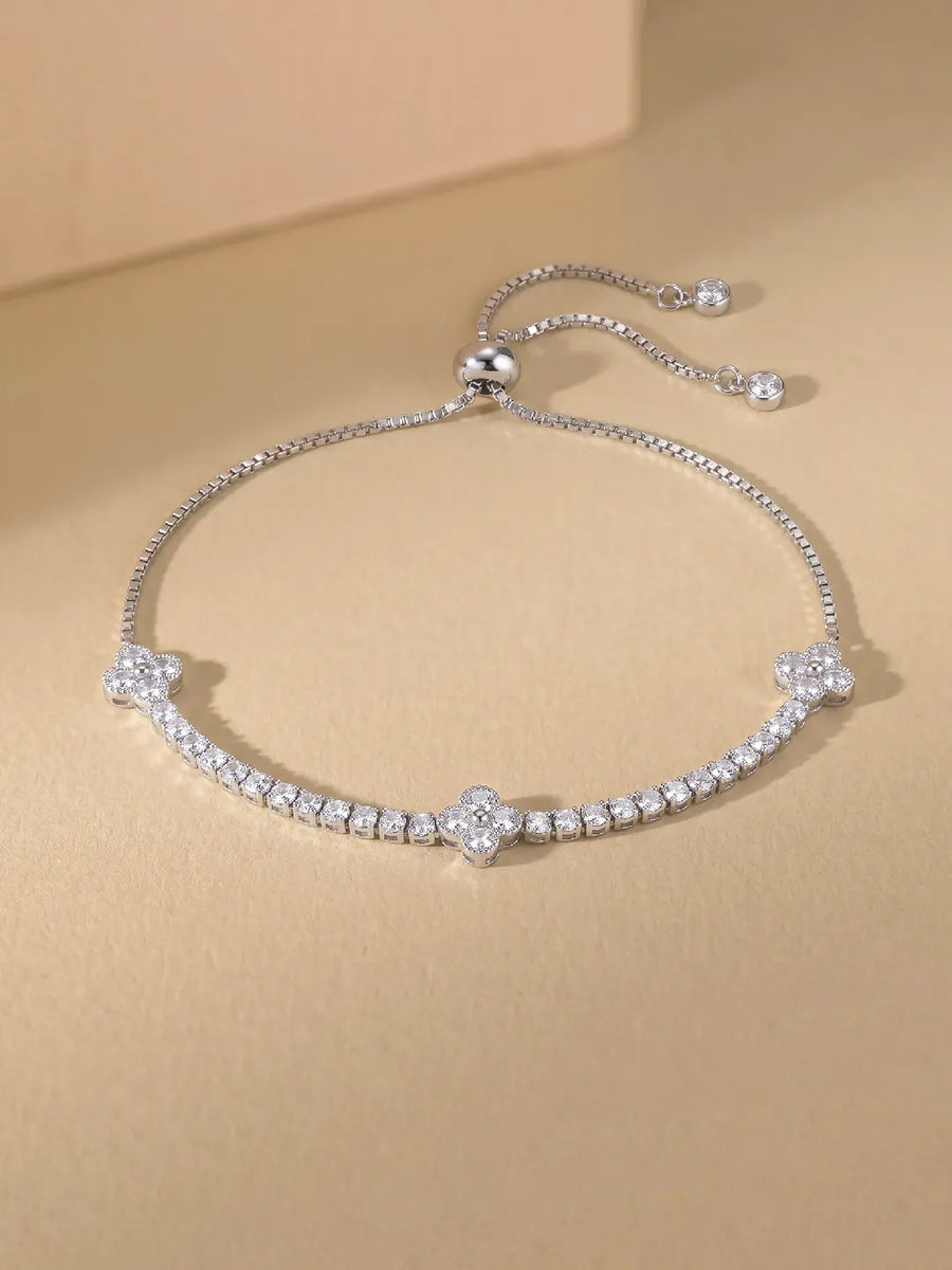 Peora Crystal Radiance Bracelet - Silver