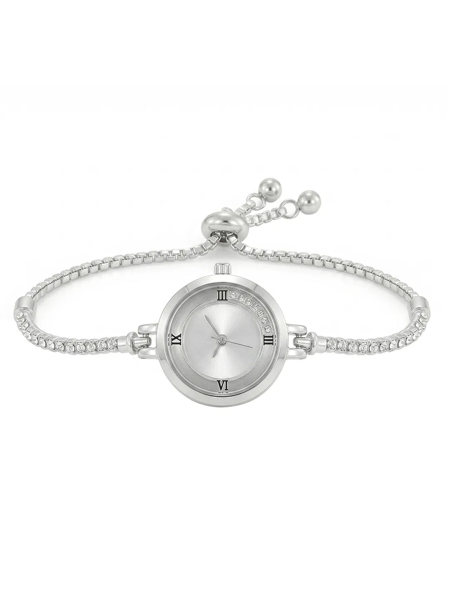 Peora Classic Slider Bracelet Watch - Silver