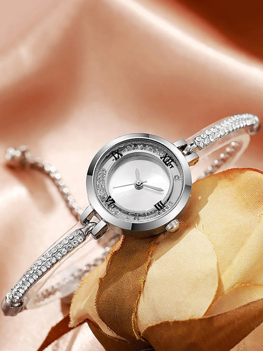 Peora Classic Slider Bracelet Watch - Silver