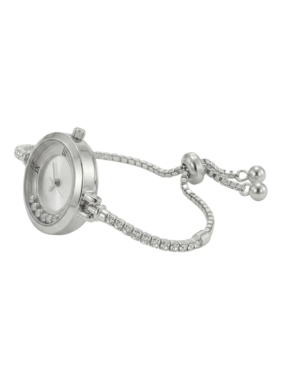 Peora Classic Slider Bracelet Watch - Silver
