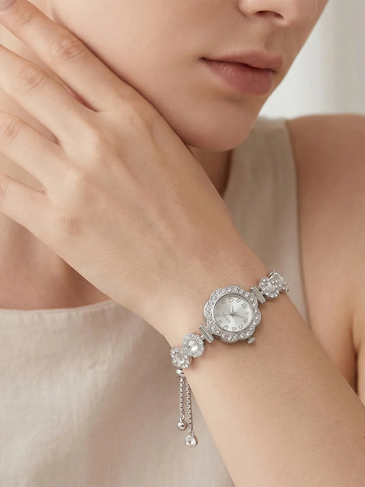 Peora Modern Grace Bracelet Watch - Silver