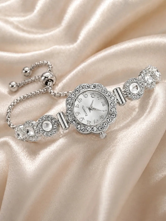 Peora Modern Grace Bracelet Watch - Silver