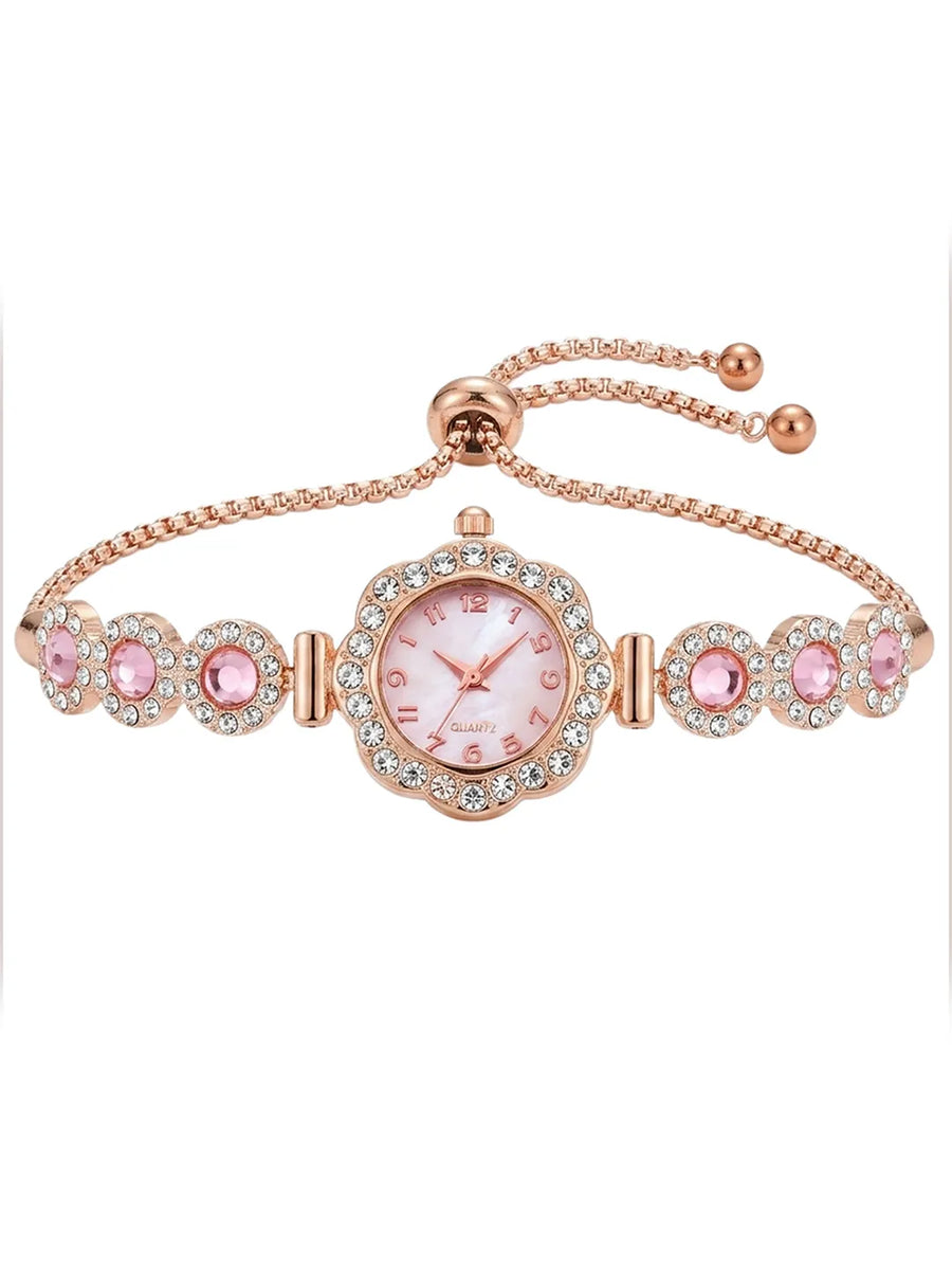 Peora Blossom Radiance Bracelet Watch - Rose Gold