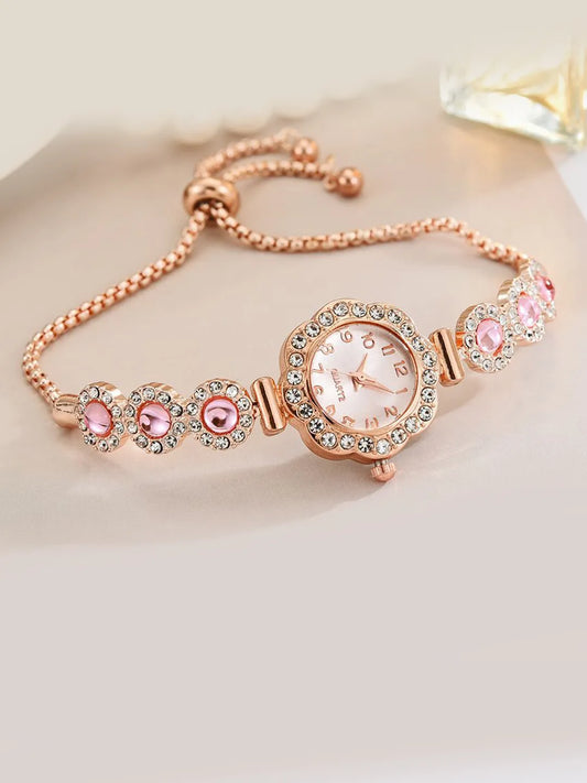 Peora Blossom Radiance Bracelet Watch - Rose Gold