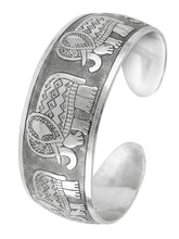 Peora Oxidised Elephant Legacy Kada - Silver