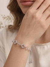 Peora White Floral Treasure Bracelet - Silver