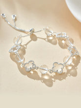 Peora White Floral Treasure Bracelet - Silver
