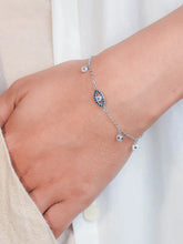 Peora Evil Eye Charm Bracelet - Silver
