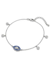 Peora Evil Eye Charm Bracelet - Silver