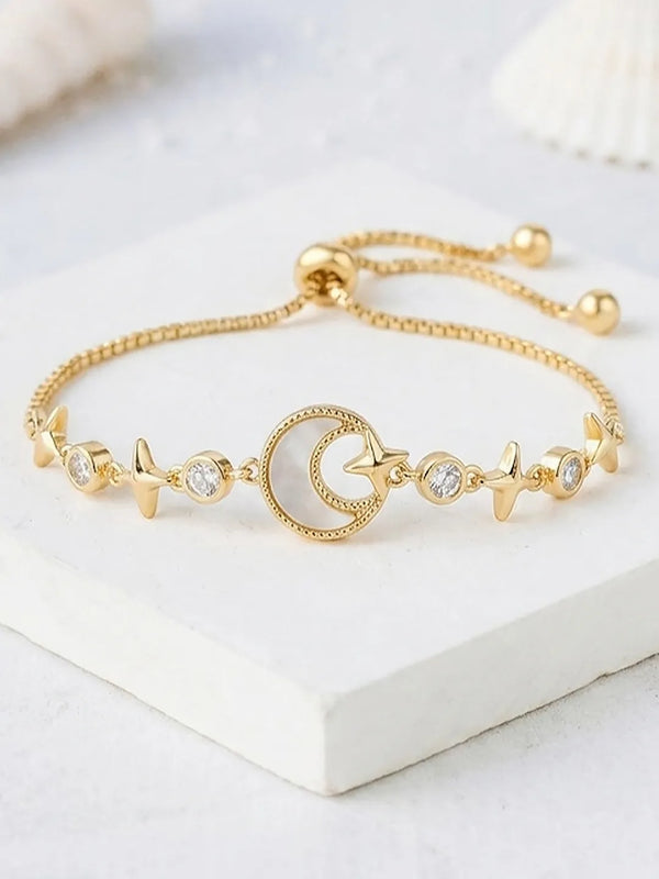 Peora Moonbeam Charm Bracelet - Gold