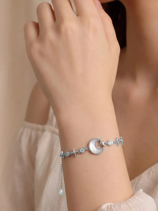 Peora Moonbeam Charm Bracelet - Silver