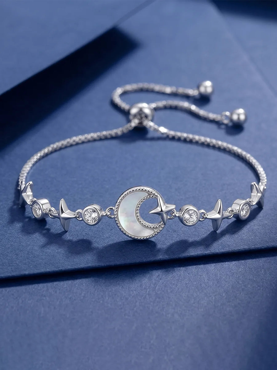 Peora Moonbeam Charm Bracelet - Silver