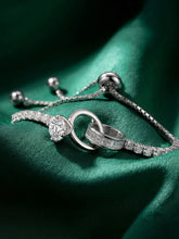 Peora Crystal Lucky Fortune Bracelet - Silver