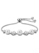 Peora Pearl Elegance Bracelet - Silver