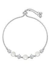 Peora Pearl Elegance Bracelet - Silver