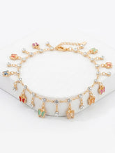 Peora Multicolour Butterfly Charm Bracelet - Gold
