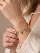 Peora Rainbow Butterfly Charm Bracelet - Gold