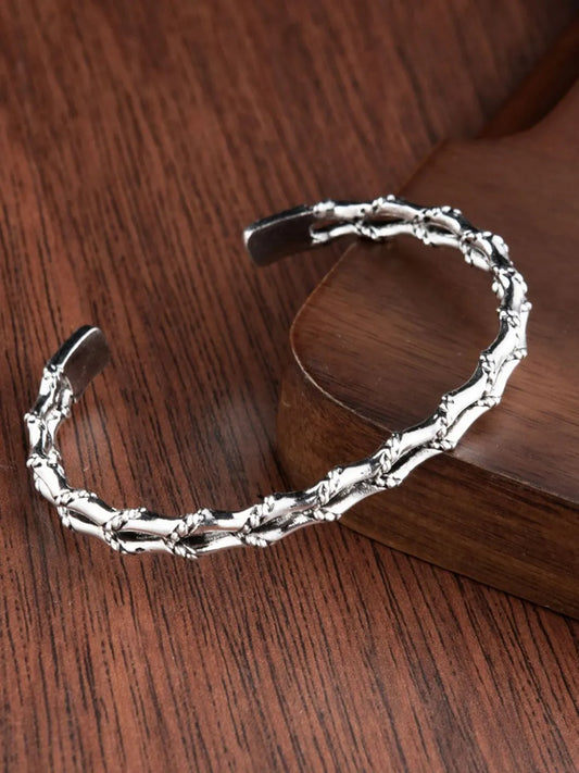 Peora Heritage Craft Oxidised  Kada - Silver