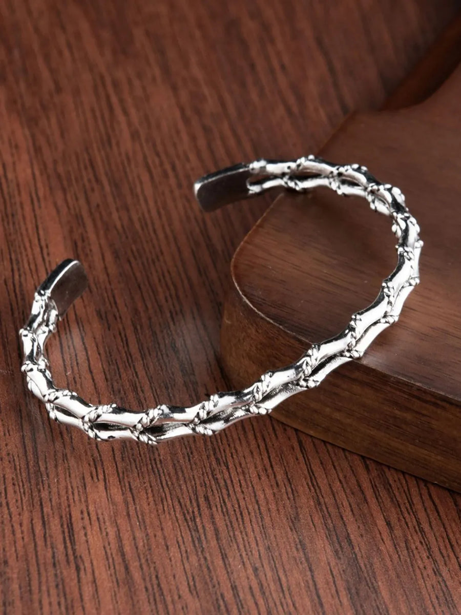 Peora Heritage Craft Oxidised  Kada - Silver