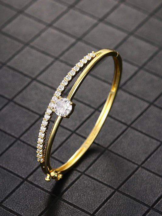 Peora Sparkling Crystal Bracelet- Gold