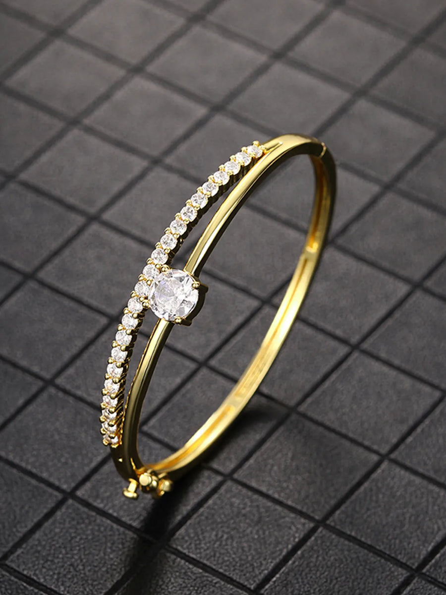Peora Sparkling Crystal Bracelet- Gold