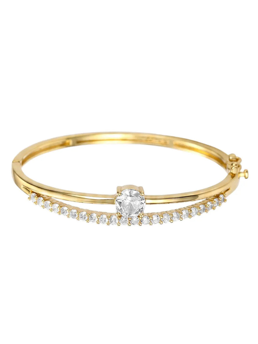 Peora Sparkling Crystal Bracelet- Gold