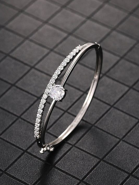 Peora Sparkling Crystal Bracelet- Silver