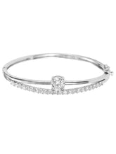 Peora Sparkling Crystal Bracelet- Silver