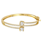 Peora Crystal Duo Bracelet- Gold