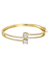 Peora Crystal Duo Bracelet- Gold