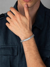 Peora Textured Plate Chain Bracelet - Silver