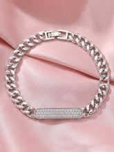 Peora Textured Plate Chain Bracelet - Silver