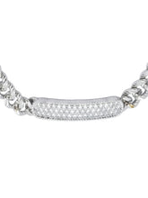 Peora Textured Plate Chain Bracelet - Silver