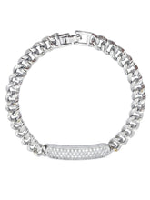 Peora Textured Plate Chain Bracelet - Silver